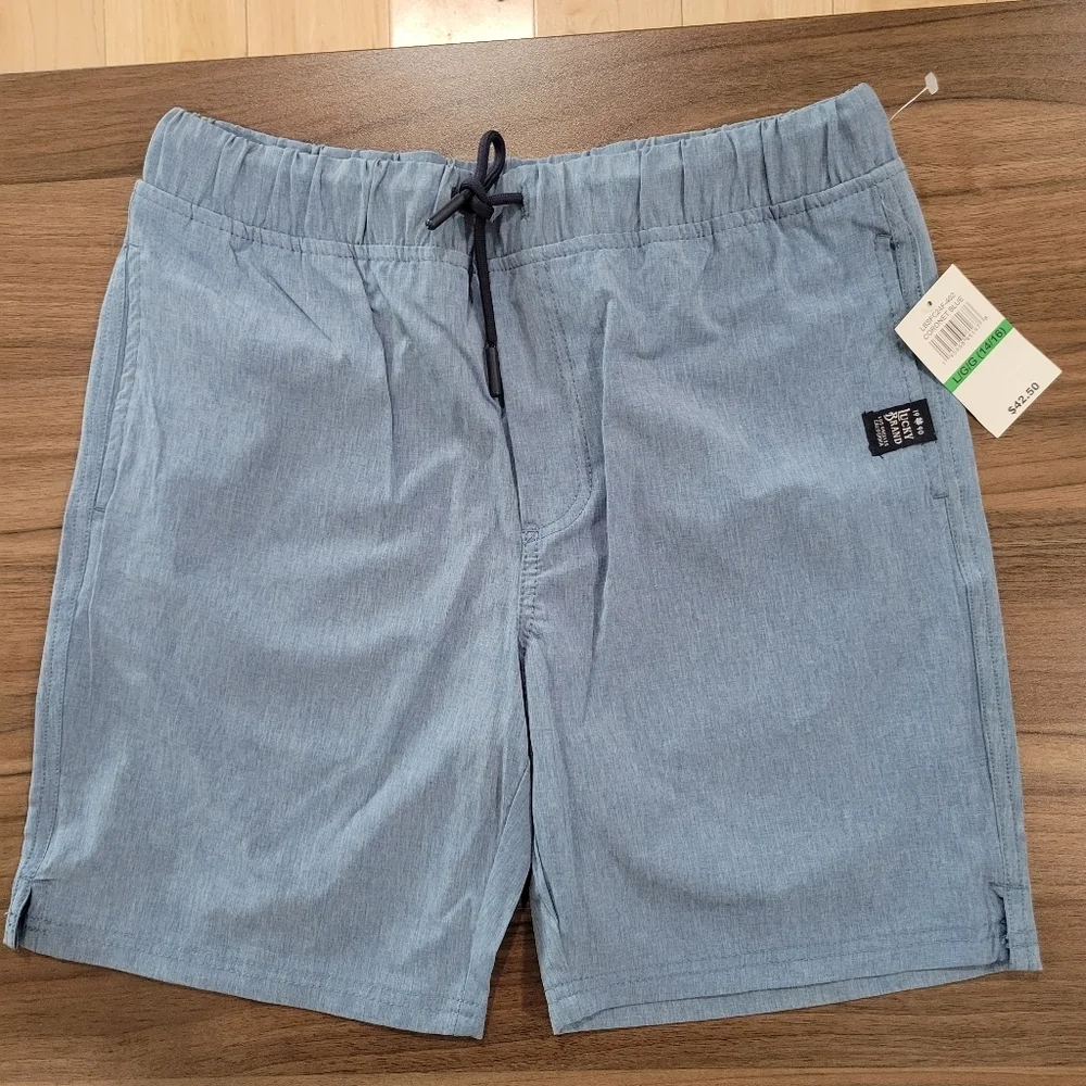 Lucky Brand Coronet Blue Shorts elasticized waistband Size 14/16